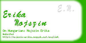 erika mojszin business card